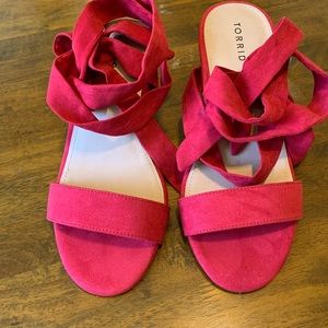 Torrid red heel strap dress shoe